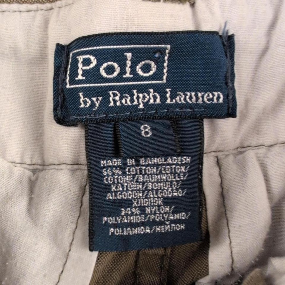 Polo Ralph Boys Lauren Cargo Shorts Khaki Size 8 - Picture 4 of 4